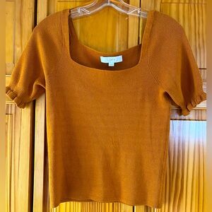 Loft Scalloped Sleeve Knit Top